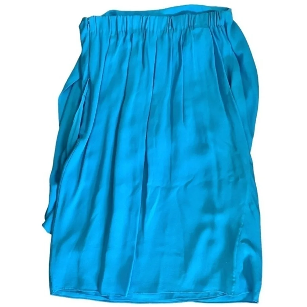 3.1 Phillip Lim Runway Silk Turquoise Blue Strapless Mini Dress Fall 2007